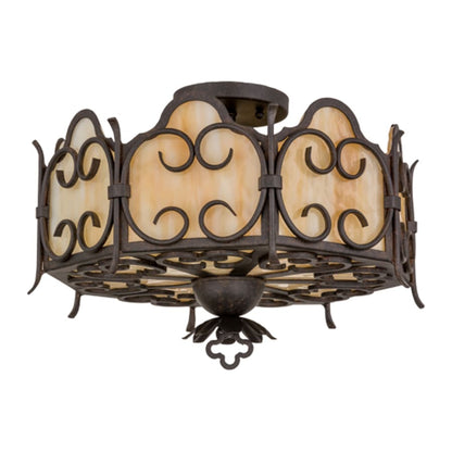Meyda Tiffany Radha 3 Light 16" Wide Semi-Flush Drum Ceiling Fixture