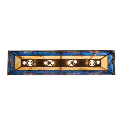 Meyda Tiffany Moose at Lake 8 Light 72" Wide Linear Pendant