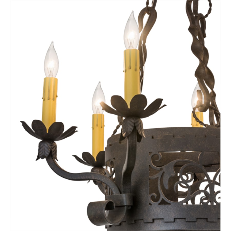 Meyda Tiffany Dragone 6 Light 24" Wide Taper Candle Style Chandelier