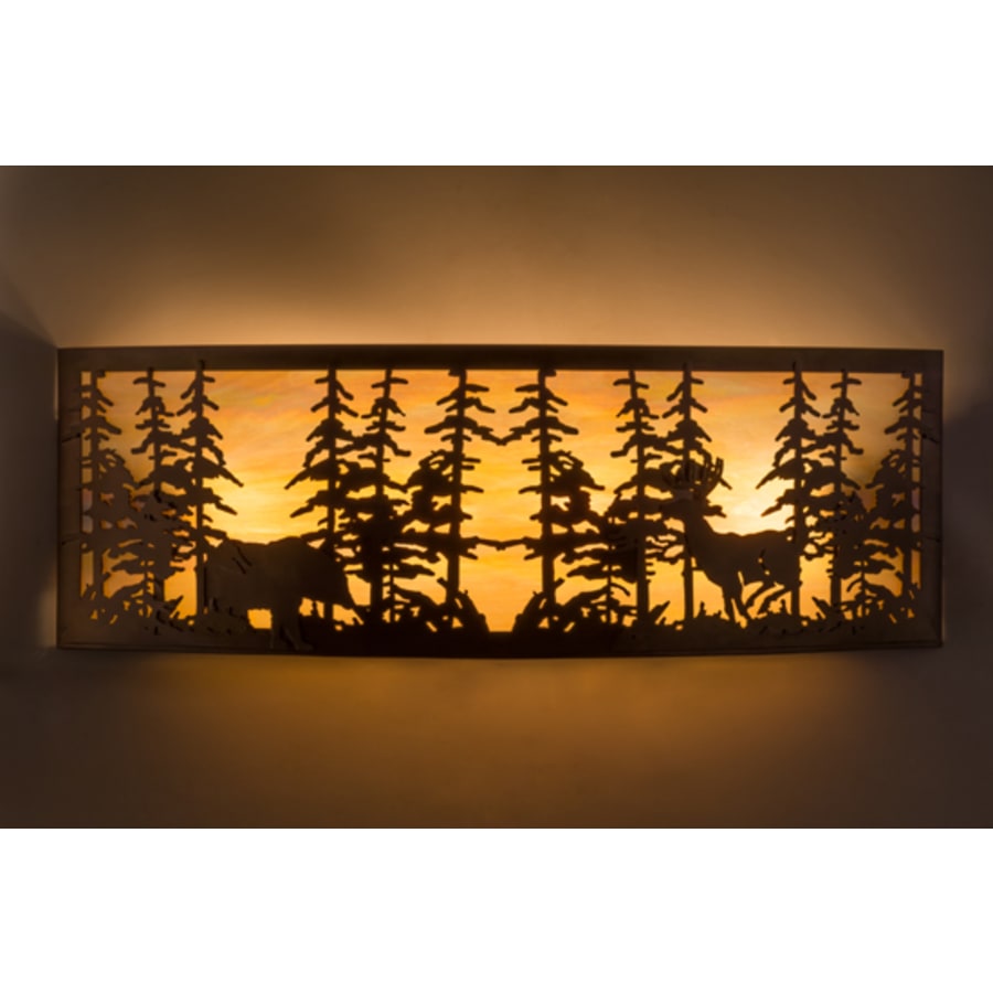 Meyda Tiffany Tall Pines 4 Light 12" Tall Wall Sconce