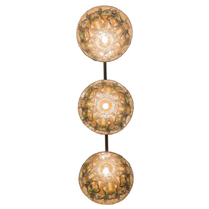 Meyda Tiffany Jeweled Grape 3 Light 73" Wide Linear Pendant
