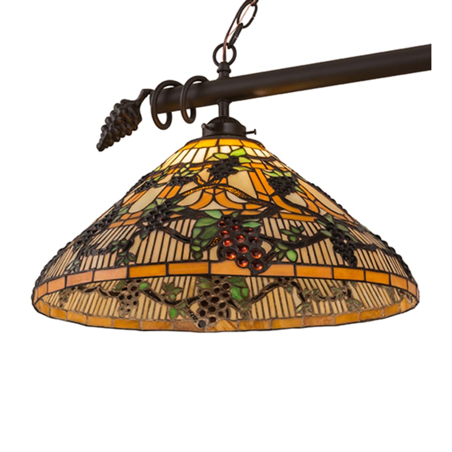 Meyda Tiffany Jeweled Grape 3 Light 73" Wide Linear Pendant