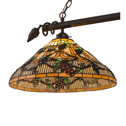 Meyda Tiffany Jeweled Grape 3 Light 73" Wide Linear Pendant