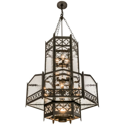 Meyda Tiffany Church 6 Light 36" Wide Abstract Pendant