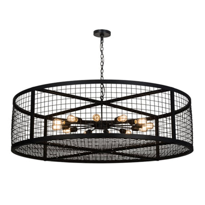 Meyda Tiffany Paloma Golpe 12 Light 60" Wide Cage Pendant