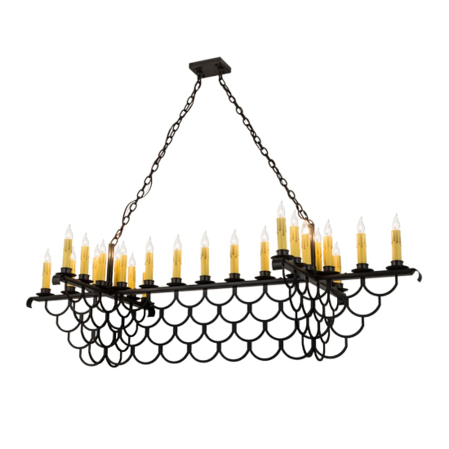 Meyda Tiffany Picadilly 23 Light 71" Wide Taper Candle Linear Chandelier