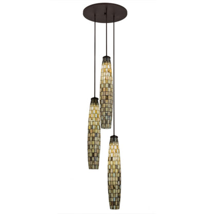 Meyda Tiffany Checkers 3 Light 24" Wide Multi Light Pendant