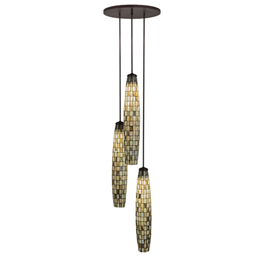 Meyda Tiffany Checkers 3 Light 24" Wide Multi Light Pendant