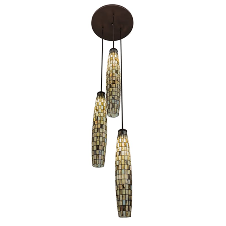 Meyda Tiffany Checkers 3 Light 24" Wide Multi Light Pendant