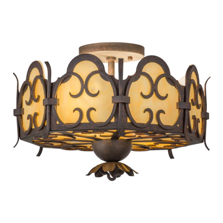 Meyda Tiffany Radha 2 Light 15" Wide Semi-Flush Drum Ceiling Fixture