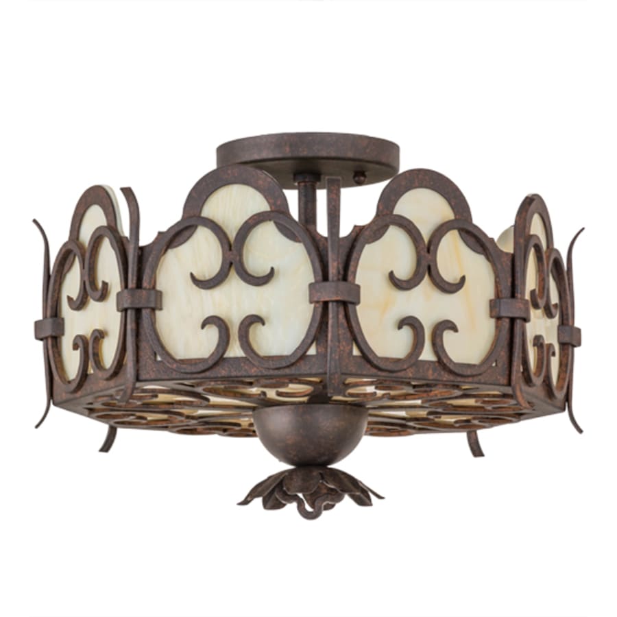 Meyda Tiffany Radha 2 Light 15" Wide Semi-Flush Drum Ceiling Fixture