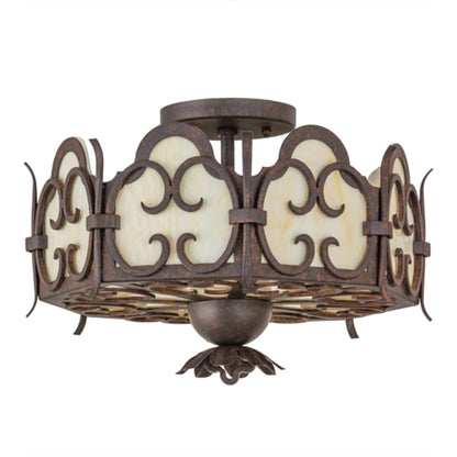 Meyda Tiffany Radha 2 Light 15" Wide Semi-Flush Drum Ceiling Fixture