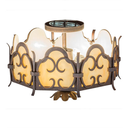 Meyda Tiffany Radha 2 Light 15" Wide Semi-Flush Drum Ceiling Fixture