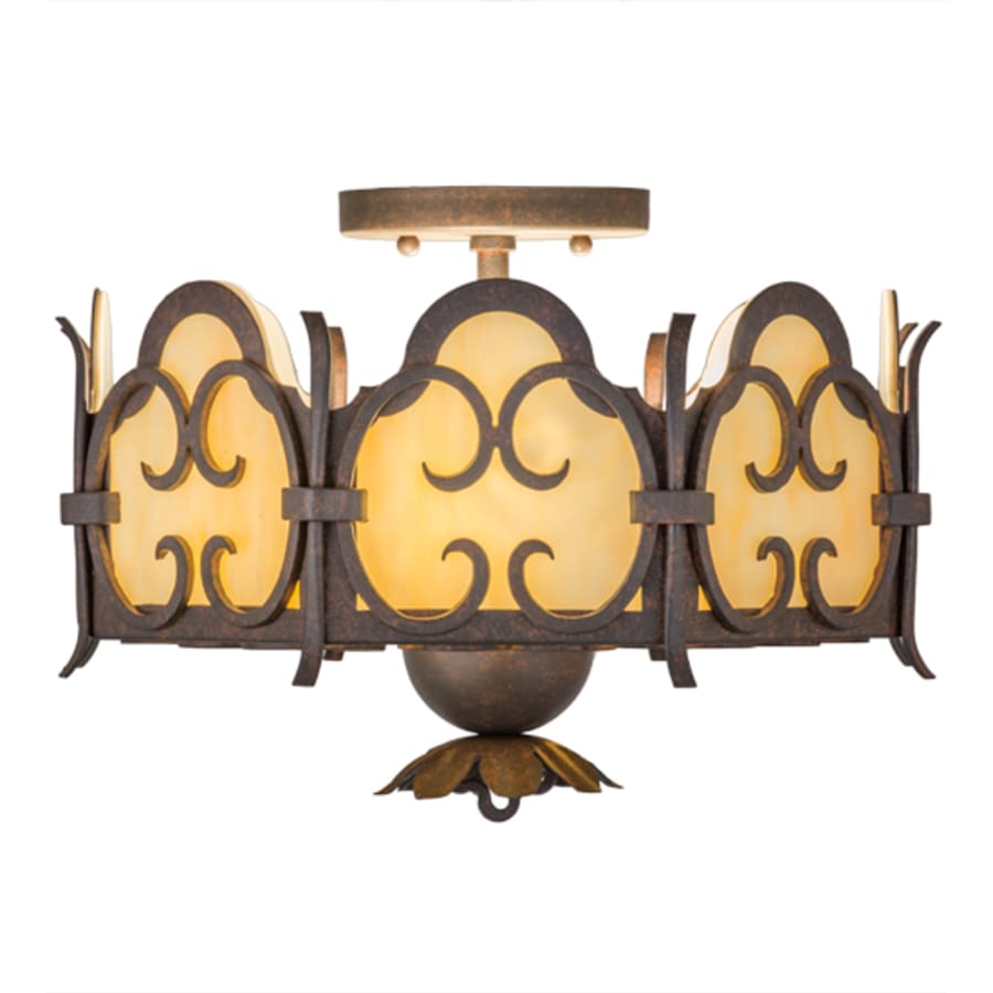 Meyda Tiffany Radha 2 Light 15" Wide Semi-Flush Drum Ceiling Fixture