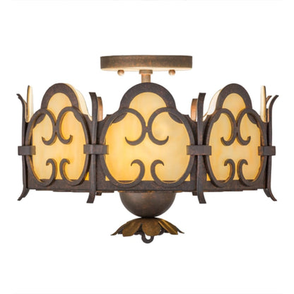 Meyda Tiffany Radha 2 Light 15" Wide Semi-Flush Drum Ceiling Fixture