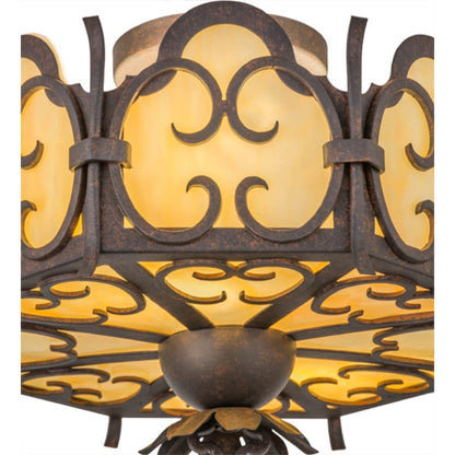 Meyda Tiffany Radha 2 Light 15" Wide Semi-Flush Drum Ceiling Fixture