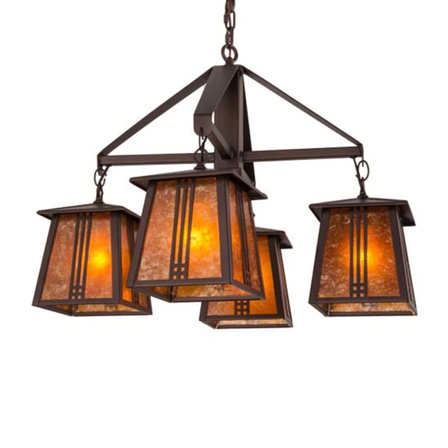Meyda Tiffany Prairie Loft 4 Light 28" Wide Chandelier