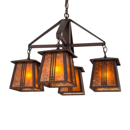 Meyda Tiffany Prairie Loft 4 Light 28" Wide Chandelier