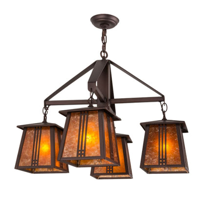 Meyda Tiffany Prairie Loft 4 Light 28" Wide Chandelier