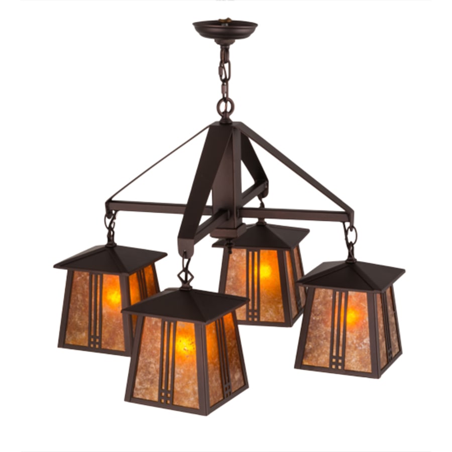 Meyda Tiffany Prairie Loft 4 Light 28" Wide Chandelier