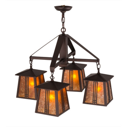 Meyda Tiffany Prairie Loft 4 Light 28" Wide Chandelier