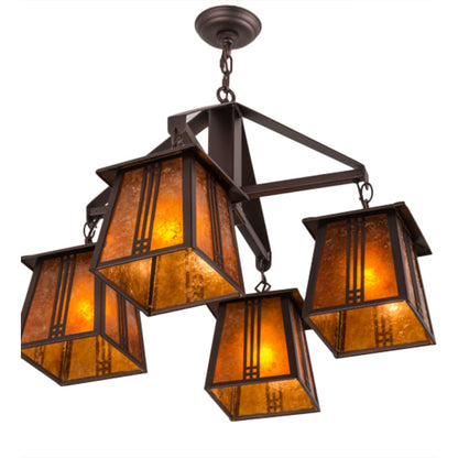 Meyda Tiffany Prairie Loft 4 Light 28" Wide Chandelier