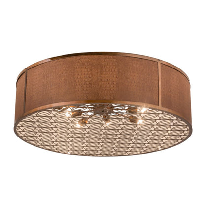 Meyda Tiffany Cilindro Gator 10 Light 44" Wide Flush Mount Drum Ceiling Fixture