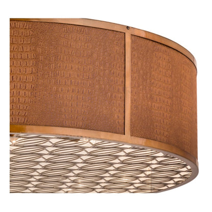 Meyda Tiffany Cilindro Gator 10 Light 44" Wide Flush Mount Drum Ceiling Fixture