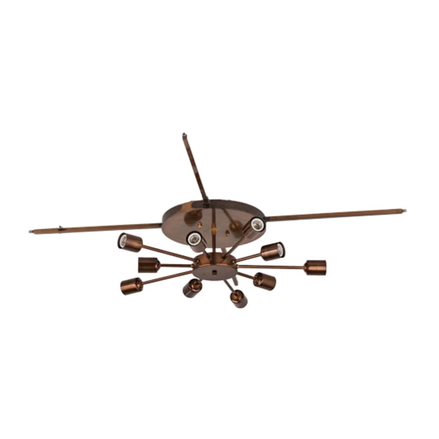 Meyda Tiffany Cilindro Gator 10 Light 44" Wide Flush Mount Drum Ceiling Fixture