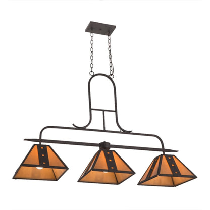 Meyda Tiffany Hanford 3 Light 48" Wide Linear Pendant