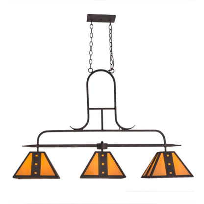 Meyda Tiffany Hanford 3 Light 48" Wide Linear Pendant