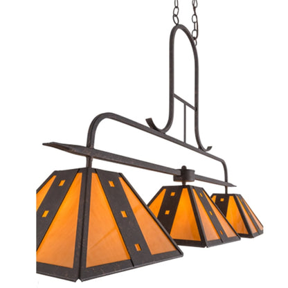 Meyda Tiffany Hanford 3 Light 48" Wide Linear Pendant