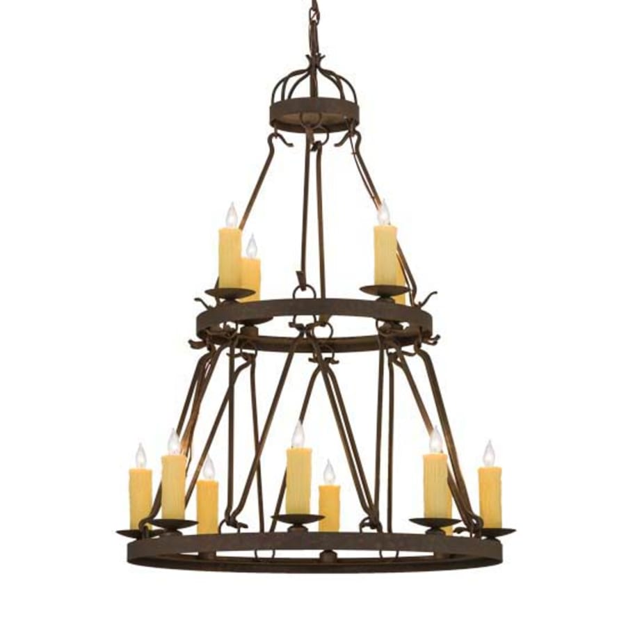 Meyda Tiffany Lakeshore 12 Light 36" Wide Taper Candle Style Chandelier