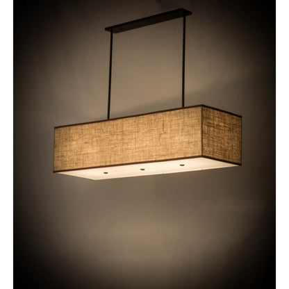 Meyda Tiffany Quadrato Lounge 5 Light 59" Wide Linear Pendant