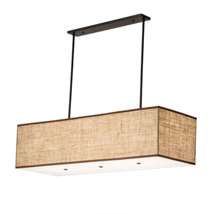 Meyda Tiffany Quadrato Lounge 5 Light 59" Wide Linear Pendant