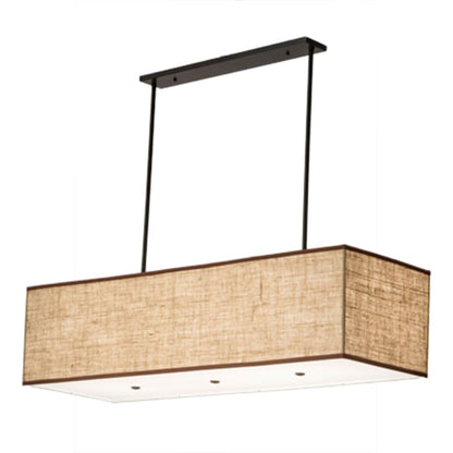 Meyda Tiffany Quadrato Lounge 5 Light 59" Wide Linear Pendant
