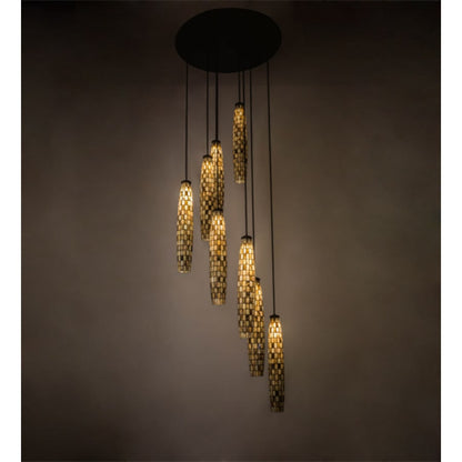 Meyda Tiffany Checkers 8 Light 48" Wide Multi Light Pendant