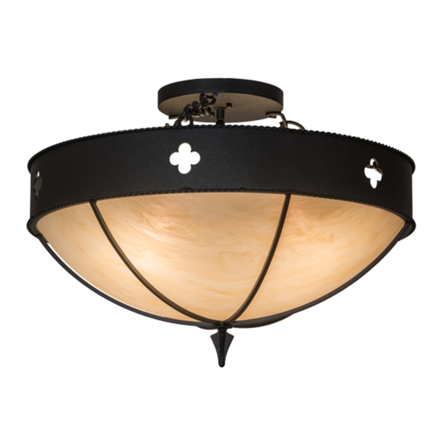 Meyda Tiffany Sabrina 4 Light 24" Wide Semi-Flush Bowl Ceiling Fixture