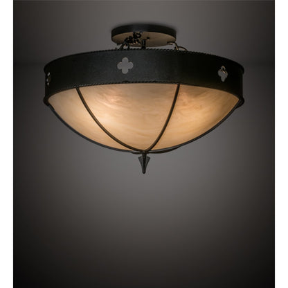 Meyda Tiffany Sabrina 4 Light 24" Wide Semi-Flush Bowl Ceiling Fixture