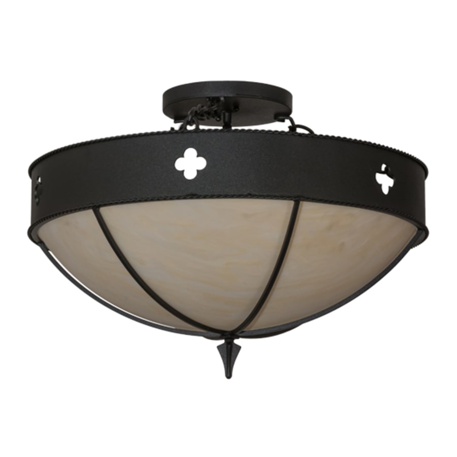Meyda Tiffany Sabrina 4 Light 24" Wide Semi-Flush Bowl Ceiling Fixture