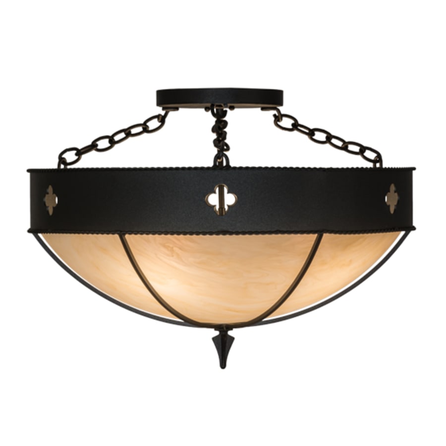 Meyda Tiffany Sabrina 4 Light 24" Wide Semi-Flush Bowl Ceiling Fixture