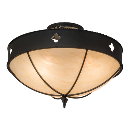 Meyda Tiffany Sabrina 4 Light 24" Wide Semi-Flush Bowl Ceiling Fixture