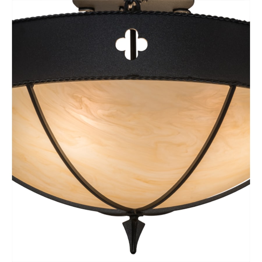 Meyda Tiffany Sabrina 4 Light 24" Wide Semi-Flush Bowl Ceiling Fixture