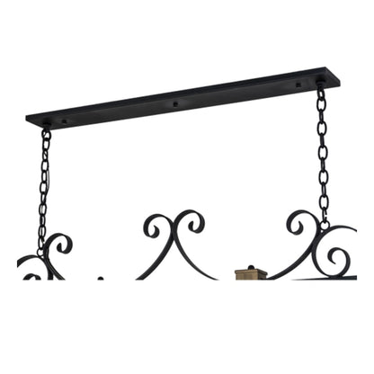 Meyda Tiffany Stefano 4 Light 78" Wide Linear Pendant