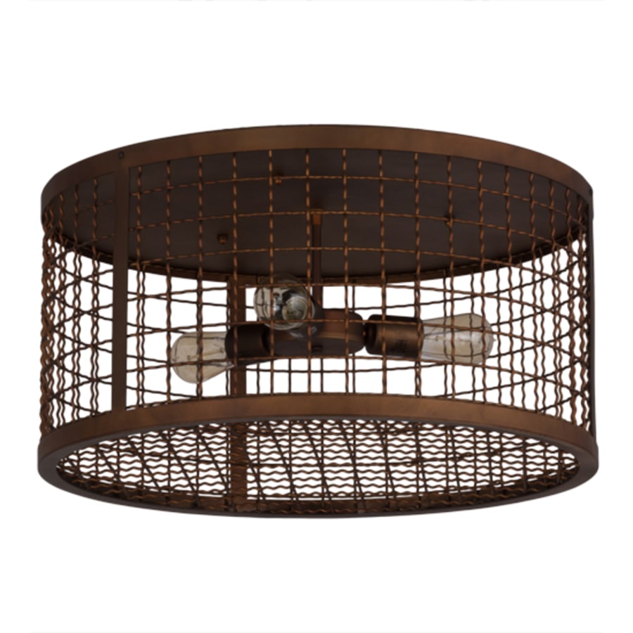 Meyda Tiffany Paloma Golpe 3 Light 24" Wide Flush Mount Drum Ceiling Fixture