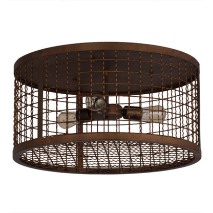 Meyda Tiffany Paloma Golpe 3 Light 24" Wide Flush Mount Drum Ceiling Fixture