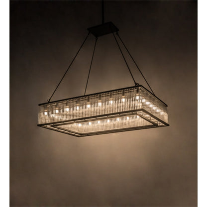 Meyda Tiffany Marquee 28 Light 60" Wide Linear Pendant