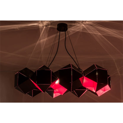 Meyda Tiffany Vierzehn 9 Light 40" Wide Abstract Linear Pendant