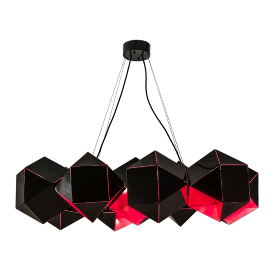 Meyda Tiffany Vierzehn 9 Light 40" Wide Abstract Linear Pendant