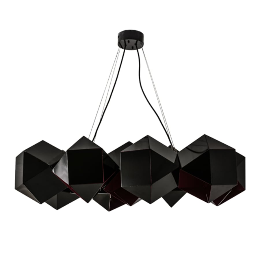 Meyda Tiffany Vierzehn 9 Light 40" Wide Abstract Linear Pendant